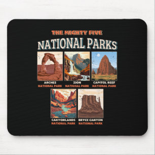 Tapis De Souris Les cinq parcs nationaux Mighty Outdoor Hiking Cam