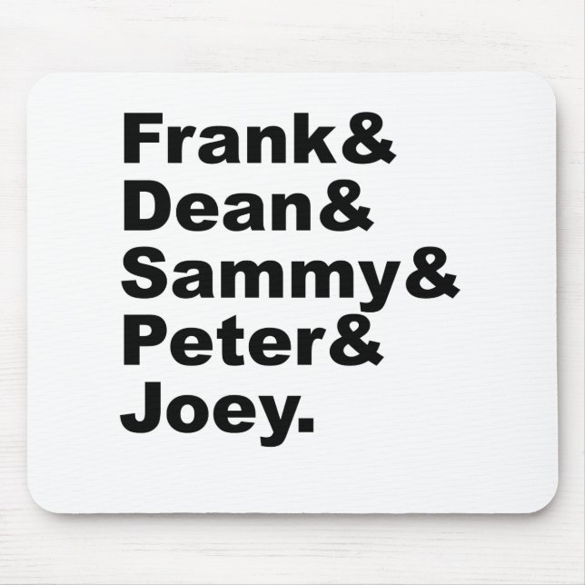 Tapis De Souris Les cinq rats | Frank Dean Sammy Joey & Peter (Devant)
