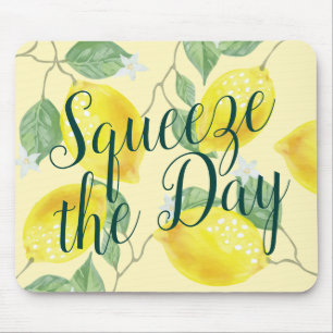 Tapis De Souris Les citrons d'aquarelle serrent le jour