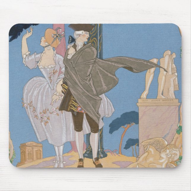 Tapis De Souris Les coeurs brisés, statues cassées, illustration (Devant)