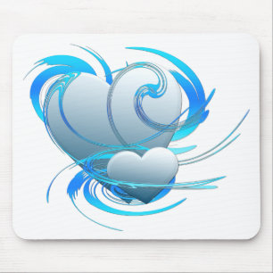 Tapis De Souris Les Coeurs de Swirl