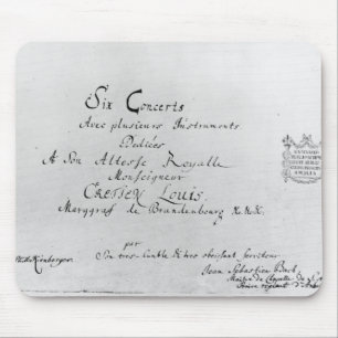 Tapis De Souris Les concerts de Brandebourg, 1721