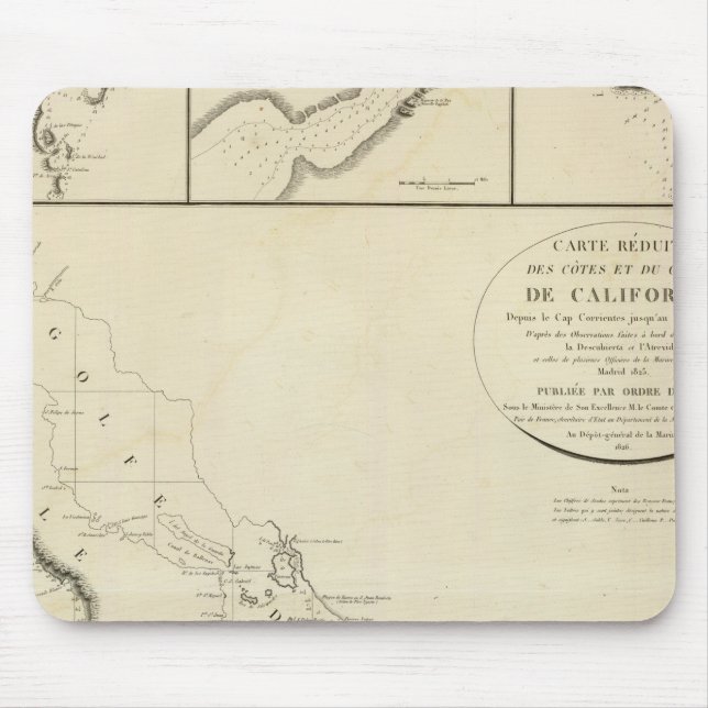 Tapis De Souris Les côtes de Californie (Devant)
