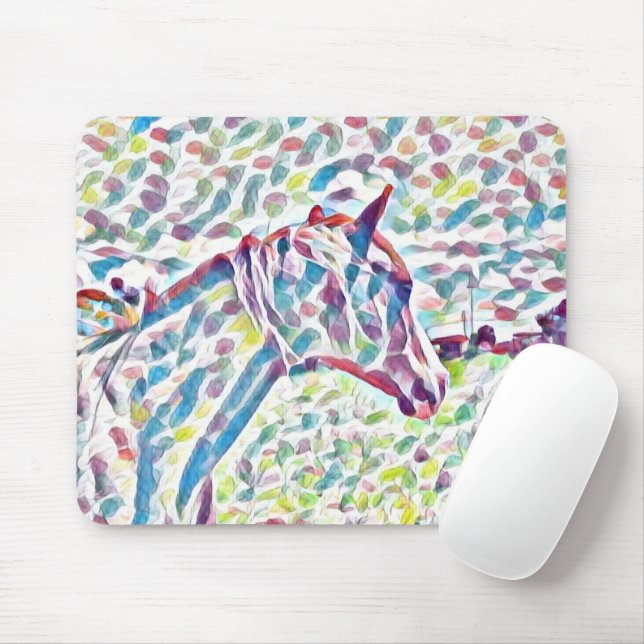 Tapis De Souris Les Couleurs De Vie Du Cheval, Mousepad (Avec souris)