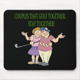 Tapis De Souris Les couples qui jouent au golf ensemble restent