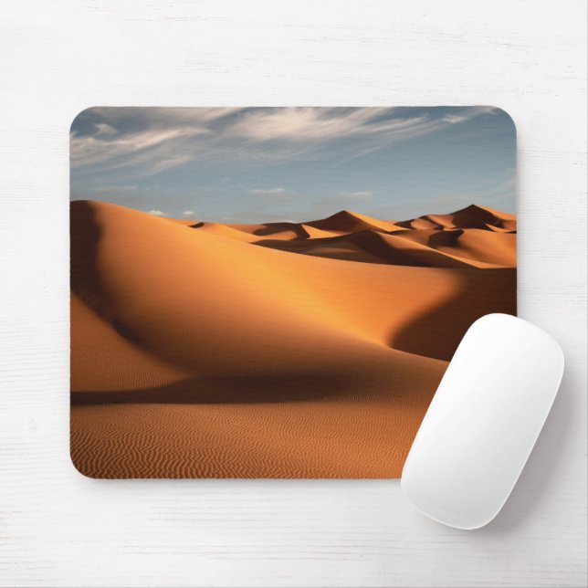 Tapis De Souris Les déserts | Erg Chebbi Dunes Maroc (Avec souris)