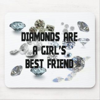 Tapis De Souris Les diamants sont le meilleur ami d'une fille