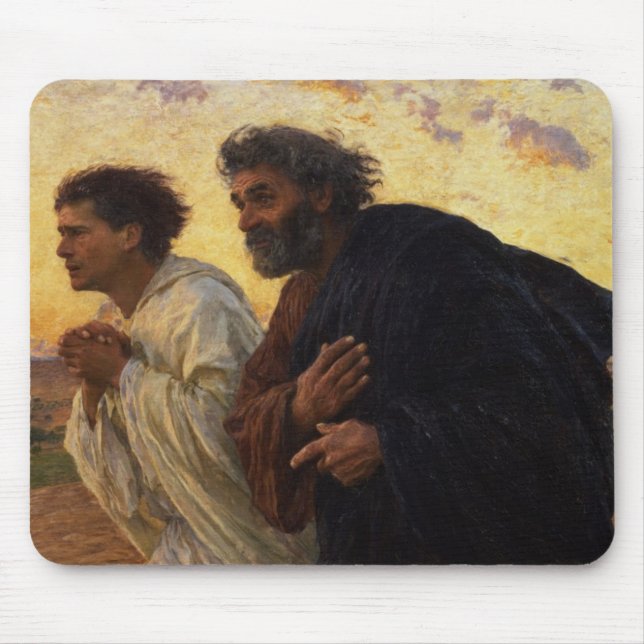 Tapis De Souris Les Disciples Pierre et Jean Running (Devant)