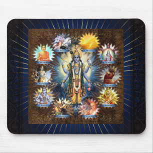 Tapis De Souris Les Dix Avatars De Vishnu - Mousepad