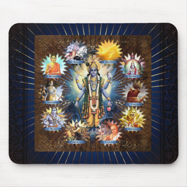 Tapis De Souris Les Dix Avatars De Vishnu - Mousepad (Devant)