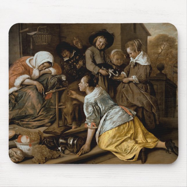 Tapis De Souris Les effets de l'intempérance, c.1663-65 (Devant)