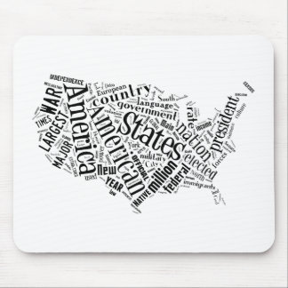 Tapis De Souris Les Etats-Unis d'Amérique dans Tagxedo