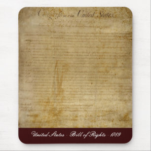 Tapis De Souris Les Etats-Unis d'Amérique déclaration des droits