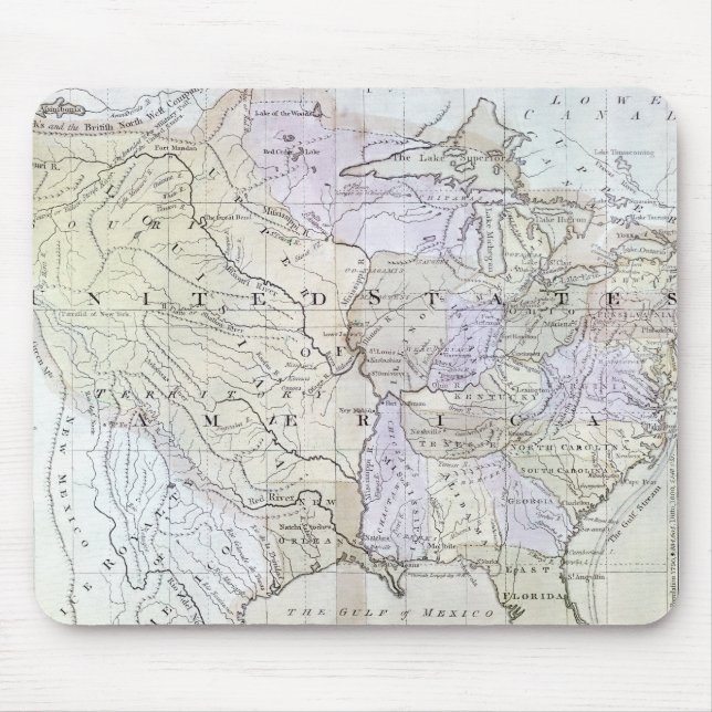 Tapis De Souris Les ETATS-UNIS TRACENT, c1812 (Devant)