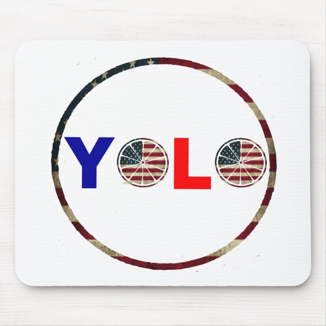 Tapis De Souris Les Etats-Unis YOLO Mousepad (Devant)