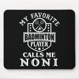 Tapis De Souris Les Femmes Mon Joueur De Badminton Préféré M'Appel