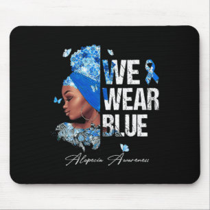 Tapis De Souris Les femmes noires nous portons du bleu pour la sen