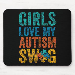 Tapis De Souris Les filles aiment mon style autistique de soutien
