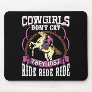 Tapis De Souris Les Filles Ne Pleurent Pas Un Cheval Drôle Qui Dit