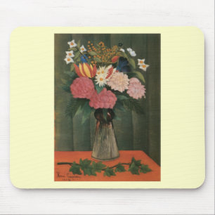 Tapis De Souris Les fleurs d'Henri Rousseau dans un vase (1909)