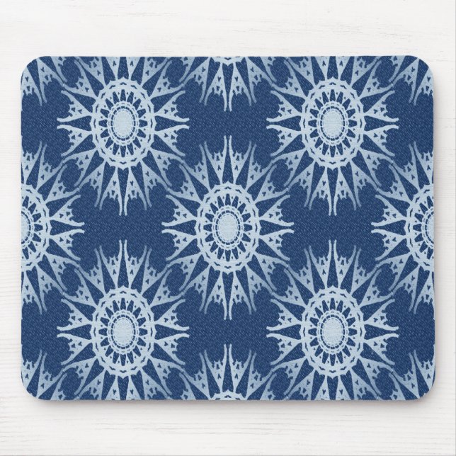 Tapis De Souris Les flocons de neige en bleu... (Devant)