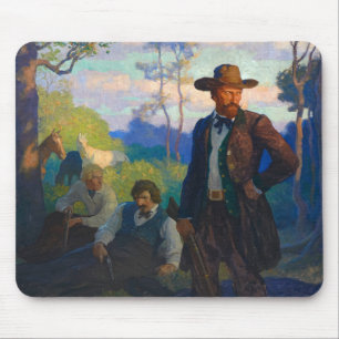 Tapis De Souris Les frères James au Missouri par N. C. Wyeth