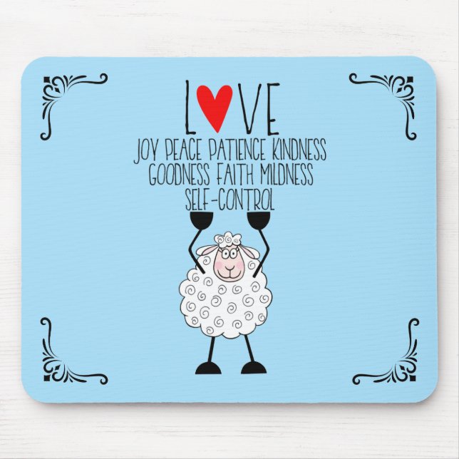 Tapis De Souris « Les Fruitages de l'Esprit » Mouton  (Devant)