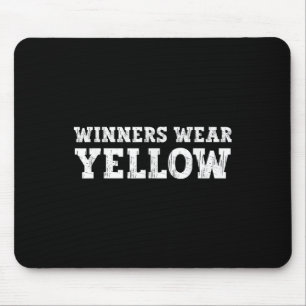 Tapis De Souris Les gagnants portent couleur jaune Camp de guerre