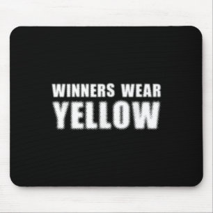 Tapis De Souris Les gagnants portent couleur jaune Camp de guerre