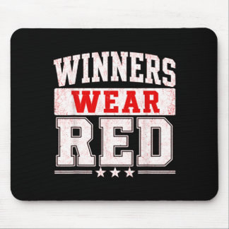 Tapis De Souris Les gagnants portent le rouge Semaine de l'esprit 