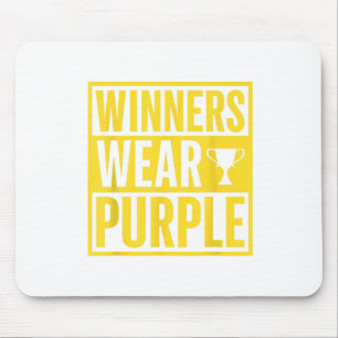 Tapis De Souris Les gagnants portent Purple School Sports Team Pri