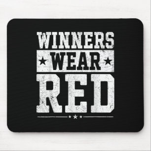 Tapis De Souris Les gagnants portent rouge Couleur de guerre Camp 