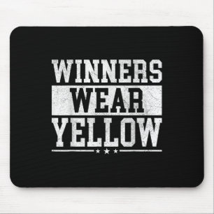 Tapis De Souris Les gagnants portent une couleur jaune Camp de gue