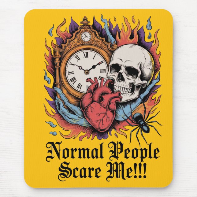 Tapis De Souris Les gens normaux me font peur (Devant)