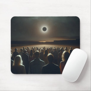 Tapis De Souris Les gens regardent le soleil total Éclipse