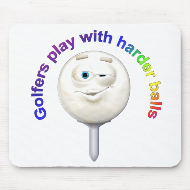 Tapis De Souris Les golfeurs jouent avec des balles plus dures (Devant)