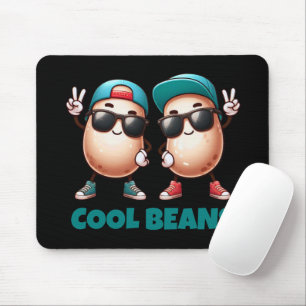 Tapis De Souris Les haricots Cool amusants portent Casquette et Ba