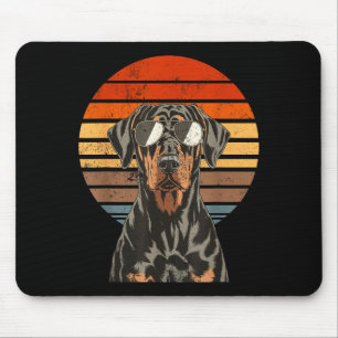Tapis De Souris Les hommes et les femmes doberman fiers cool amate