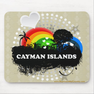 Tapis De Souris Les Îles Caïman fruitées mignonnes