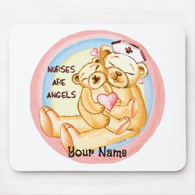 Tapis De Souris Les infirmières sont des anges (Devant)