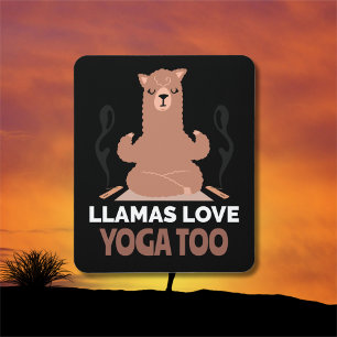 Tapis De Souris Les lamas aiment le yoga    trop T-shirt
