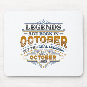 Tapis De Souris Les légendes naissent en octobre 1992 C d'annivers