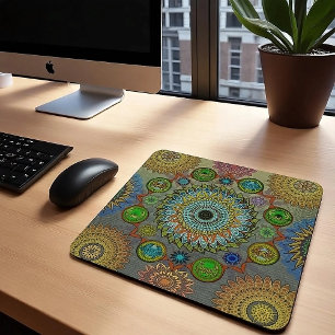 Tapis De Souris Les lois de la Brachyura symbolique art mandala