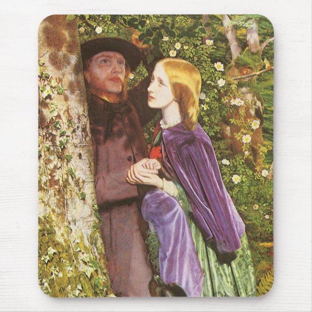 Tapis De Souris Les Longs Fiançailles par Arthur Hughes, Art Vinta (Devant)