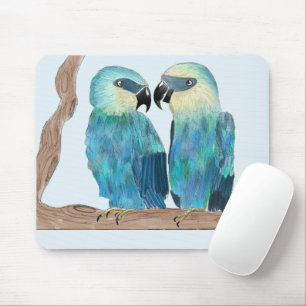 Tapis De Souris Les macaws de Spix sur un carnet de souris