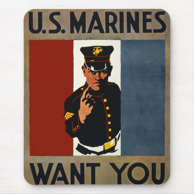 Tapis De Souris Les marines des USA vous veulent (Devant)