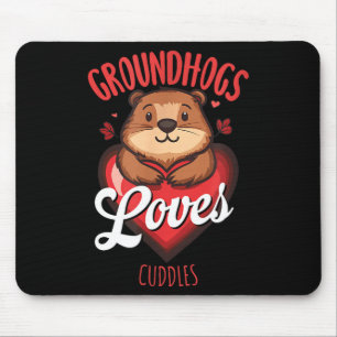 Tapis De Souris Les marmottes aiment les câlins anti-humour d'hive