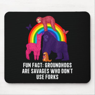 Tapis De Souris Les marmottes mangent sans fourchettes Humour drôl