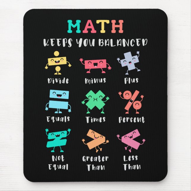Tapis De Souris Les maths vous gardent en équilibre (Devant)