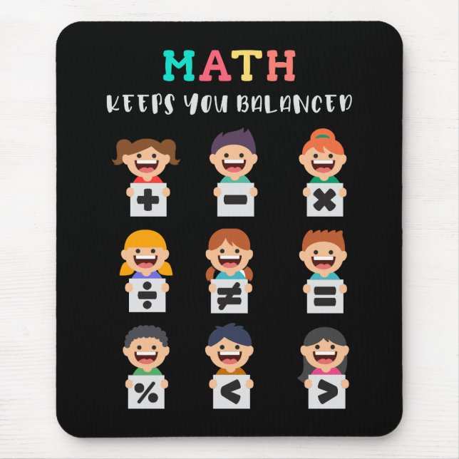 Tapis De Souris Les maths vous maintiennent en équilibre (Devant)